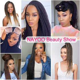 NAYOO crochet hair 280 strands total for robust styling options