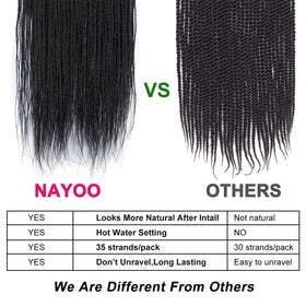 NAYOO Senegalese Twist crochet hair heat setting ready for curling and shaping