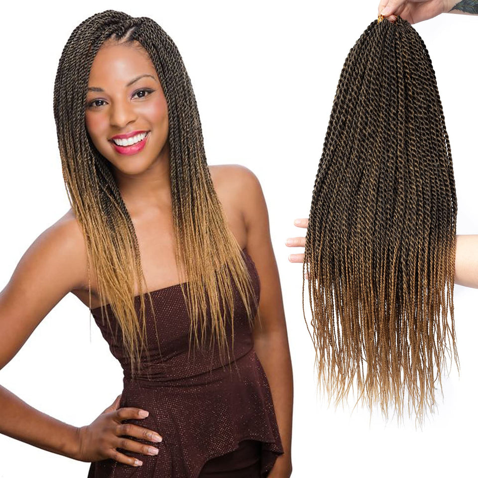 NAYOO Senegalese Twist Crochet Hair with hot water setting for easy curling.