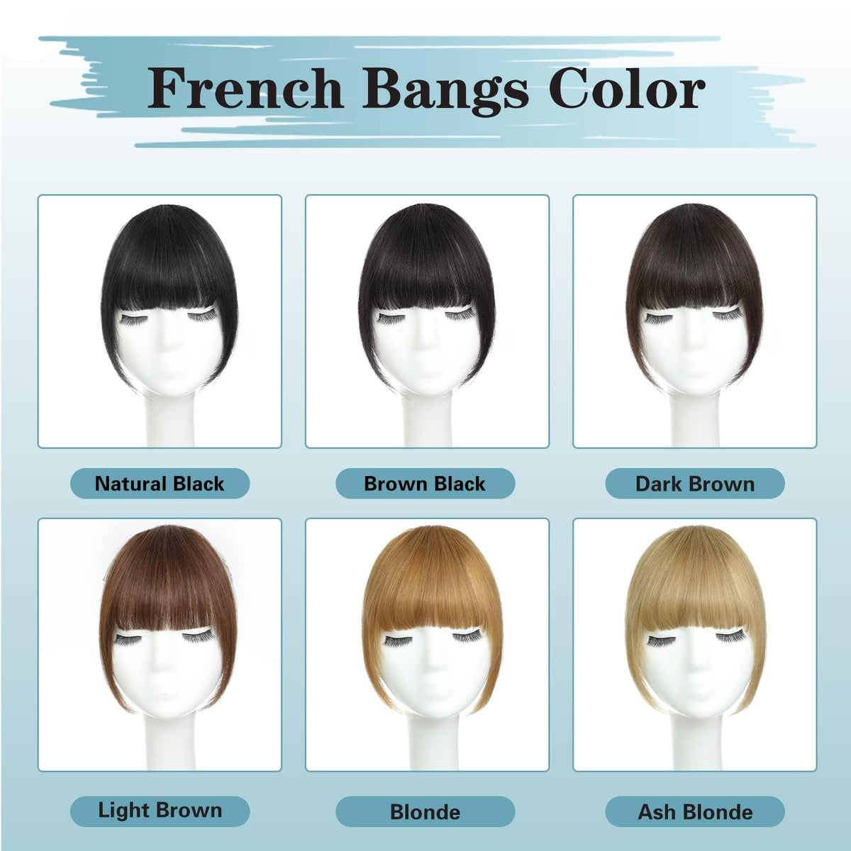 NAYOO temples hairpieces bangs create a natural side fringe with secure clip-in fit.