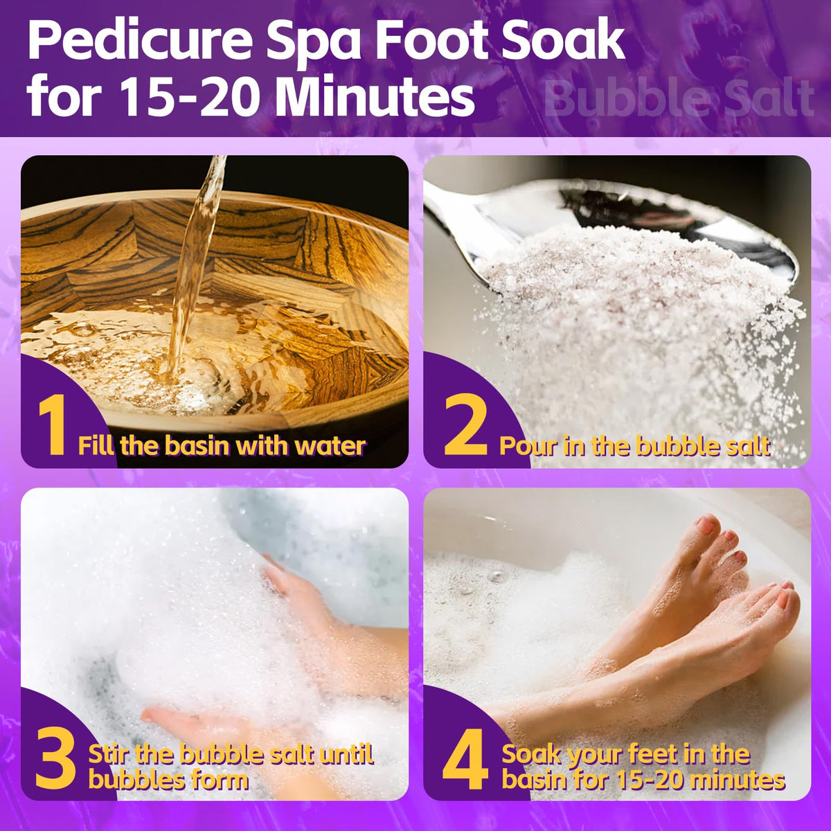NBC BeautiLab Pedicure Foot Soak box of 16 packs for convenient foot care.