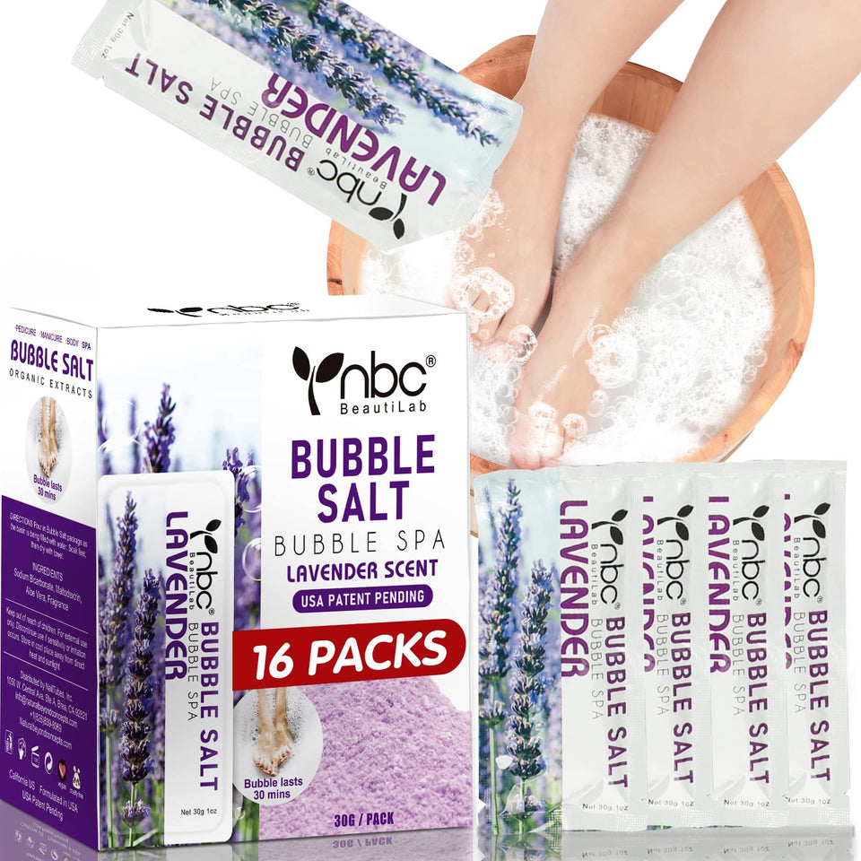 NBC BeautiLab Pedicure Foot Soak with lavender bubbles for a relaxing foot spa.