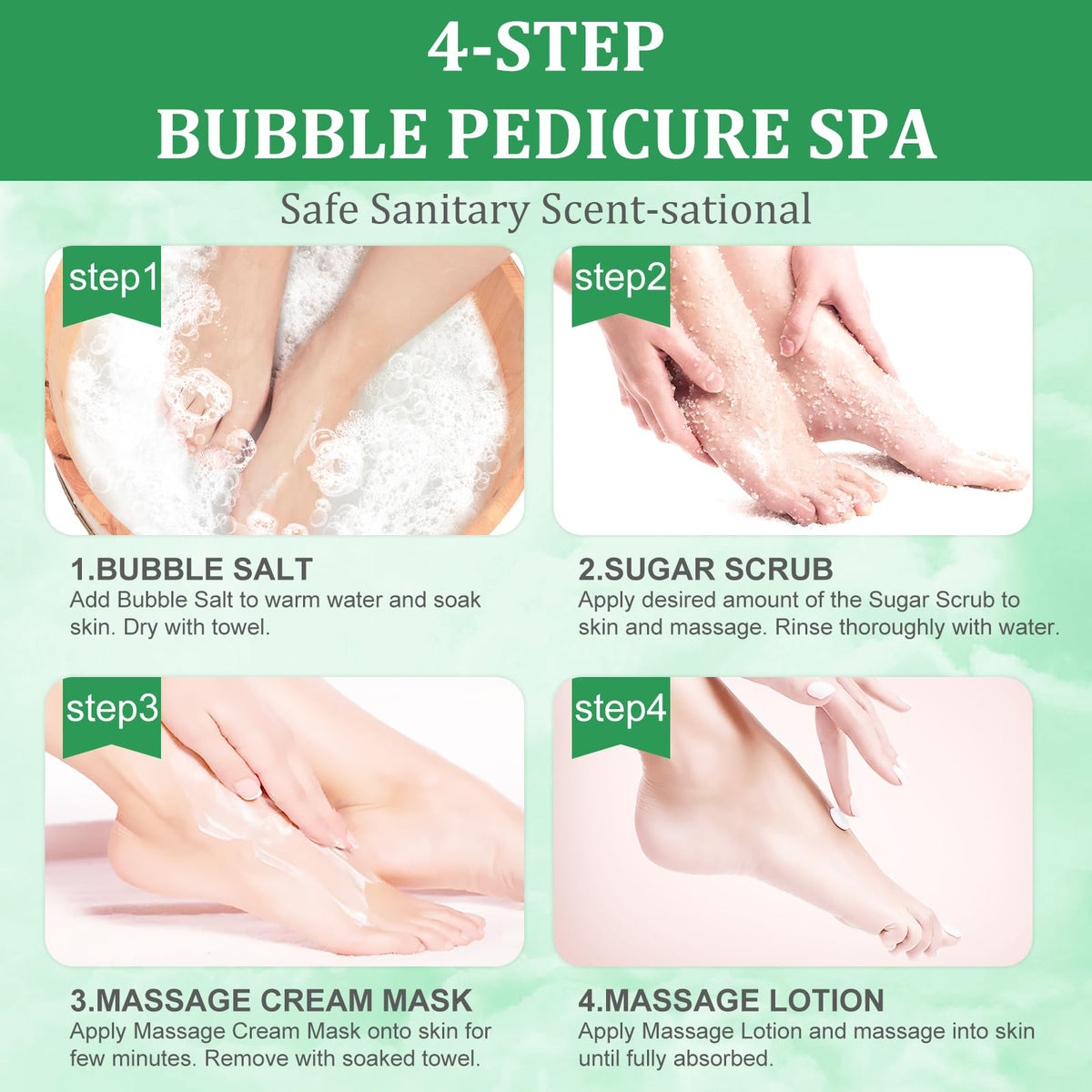 NBC BeautiLab individually packaged foot spa ensures hygiene