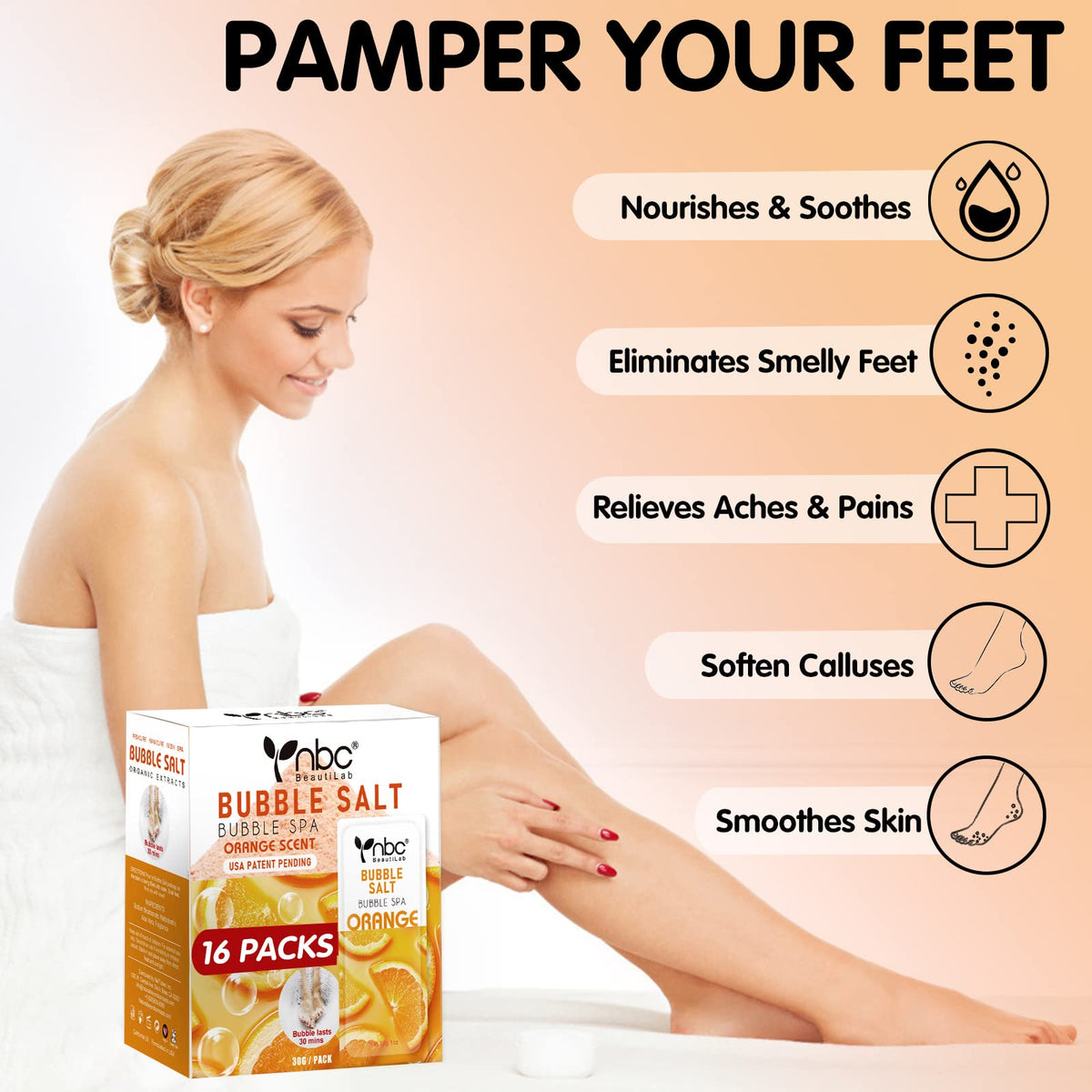 nbc BeautiLab pedicure kit packaging demonstrates hygienic individual sachets