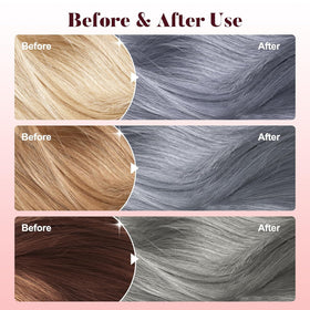 NCEPROHR Silver Gray Hair Dye Shampoo lather distributes evenly for uniform tint.