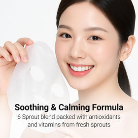 NEAF NEAF Bamboo sheet mask highlights eco-friendly packaging and skin soothing benefits.