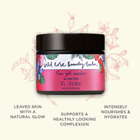 Rosehip oil highlight in Neal's Yard Remedies balm for balanced skin benefits