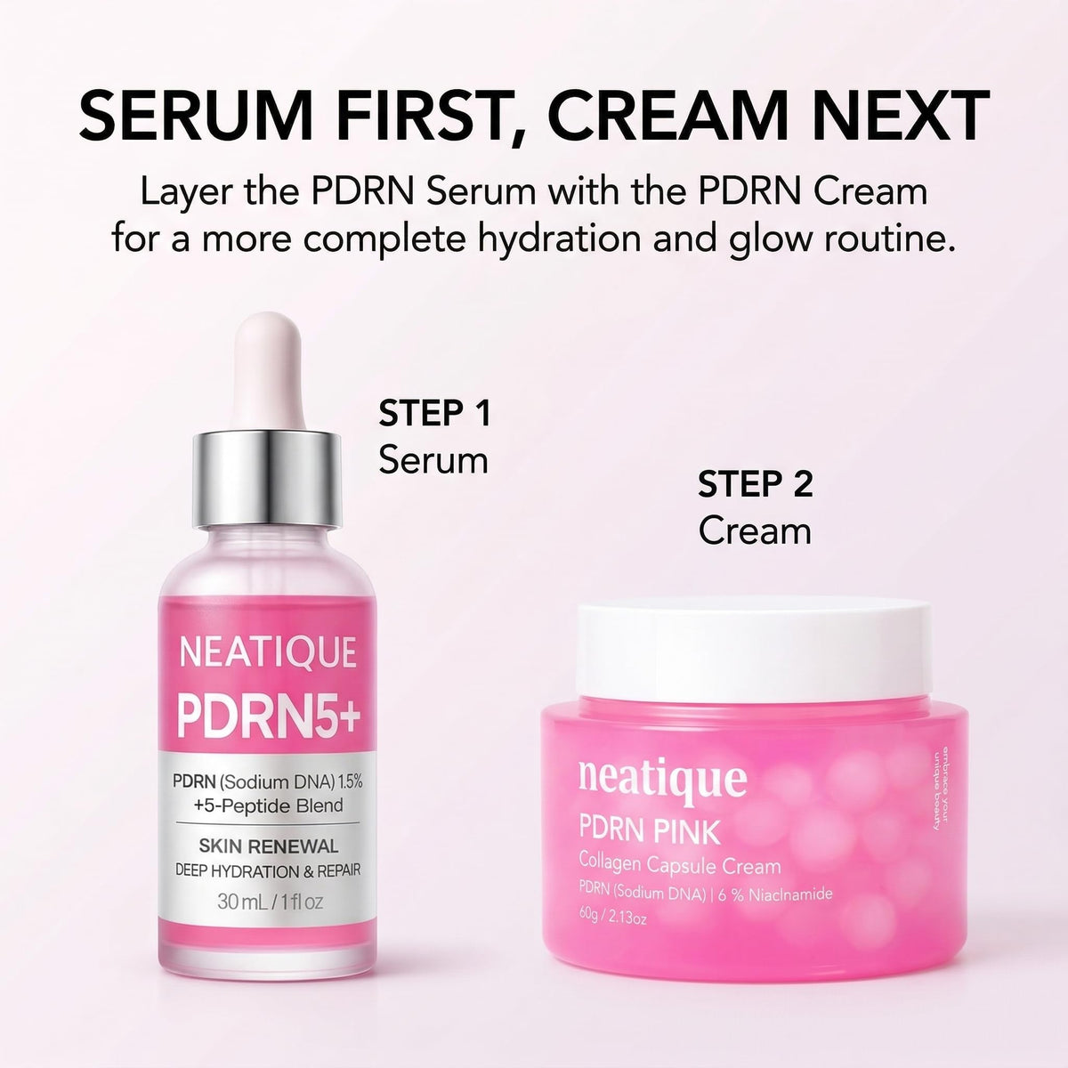 Neatique PDRN Capsule Cream jar close-up signals intensive moisturization.