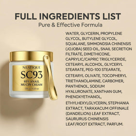 Neatique Snail Mucin Cream on skin illustrating instant hydration