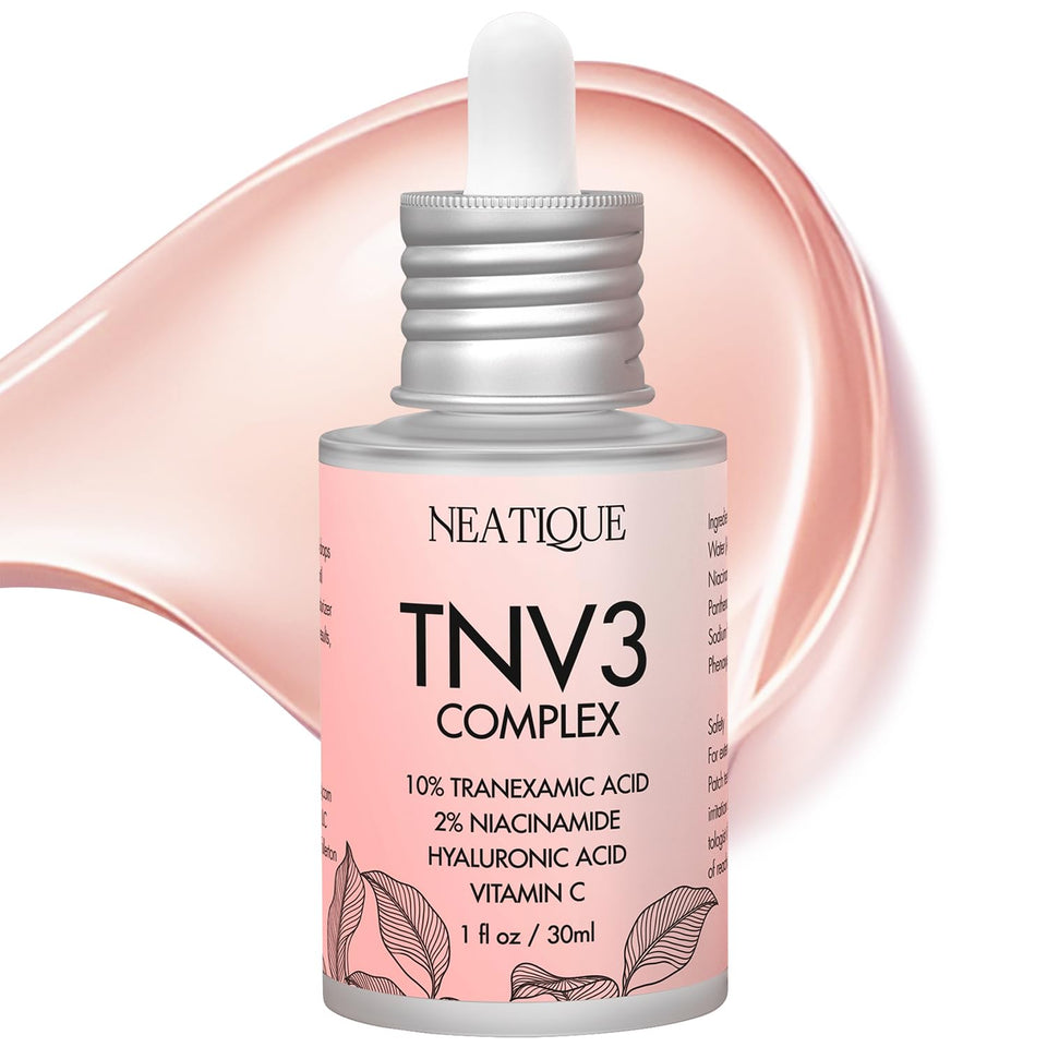 Neatique TNV3 Complex Serum bottle showing a lightweight daily formula for brightness and smoothness.