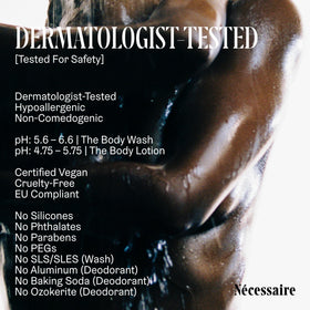 Nécessaire Body Lotion application showing smooth absorption.