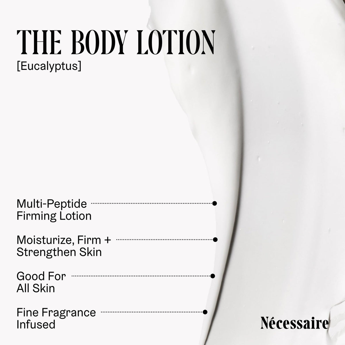 Nécessaire body lotion travel-size with five peptides supports firmer-feeling skin.