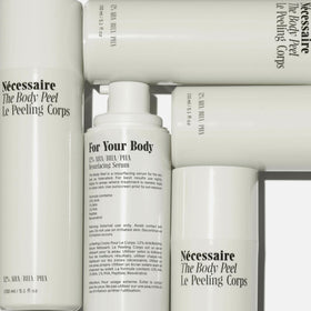 Nécessaire Body Peel swatch on skin showing texture and coverage