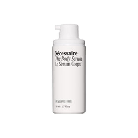 Nécessaire The Body Serum bottle front view highlights fragrance-free hydration.