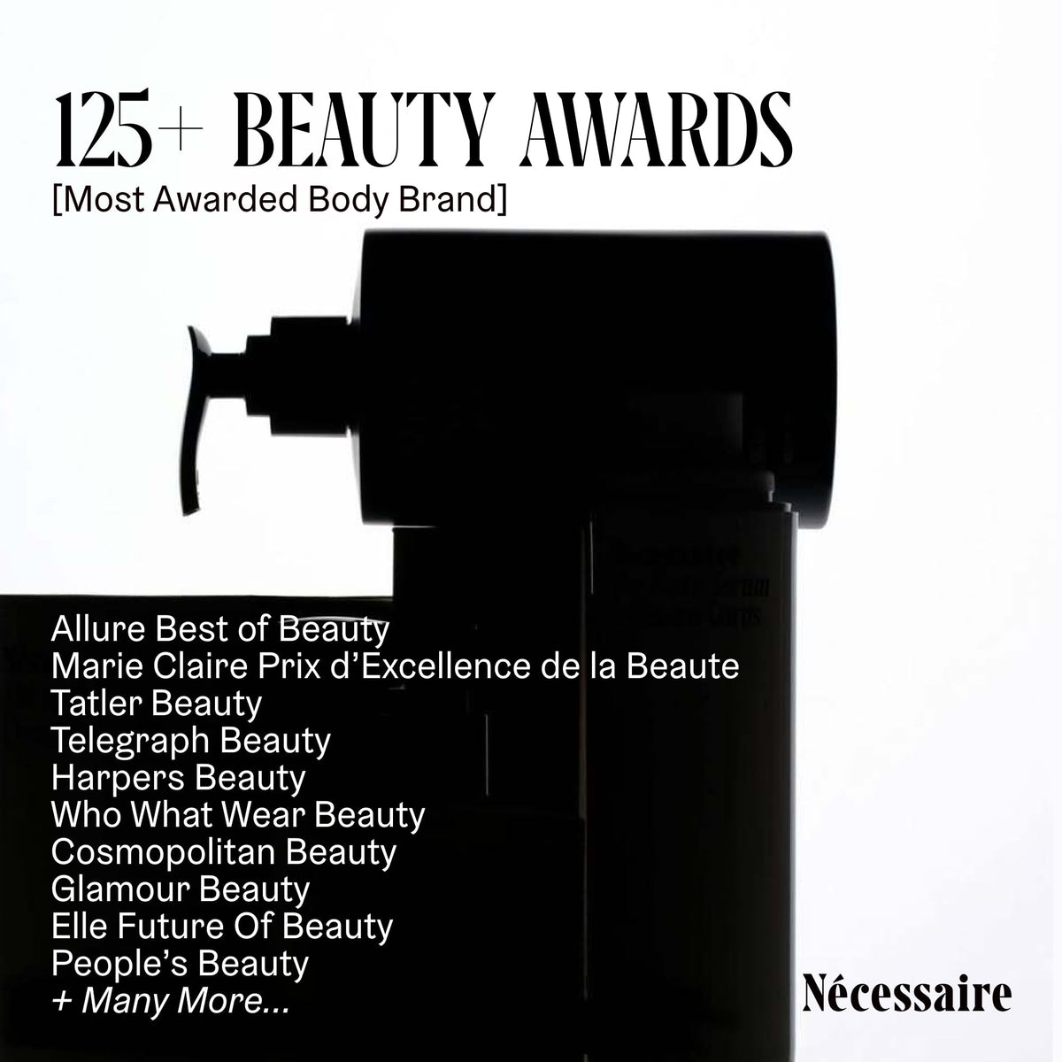 Nécessaire Dermatologist-tested hypoallergenic label featured on packaging.