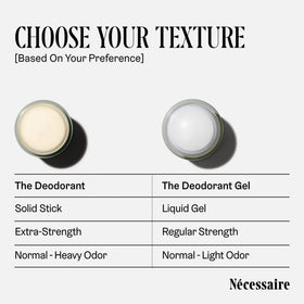 Nécessaire Eucalyptus Deodorant Duo vegan badge highlighted on packaging.
