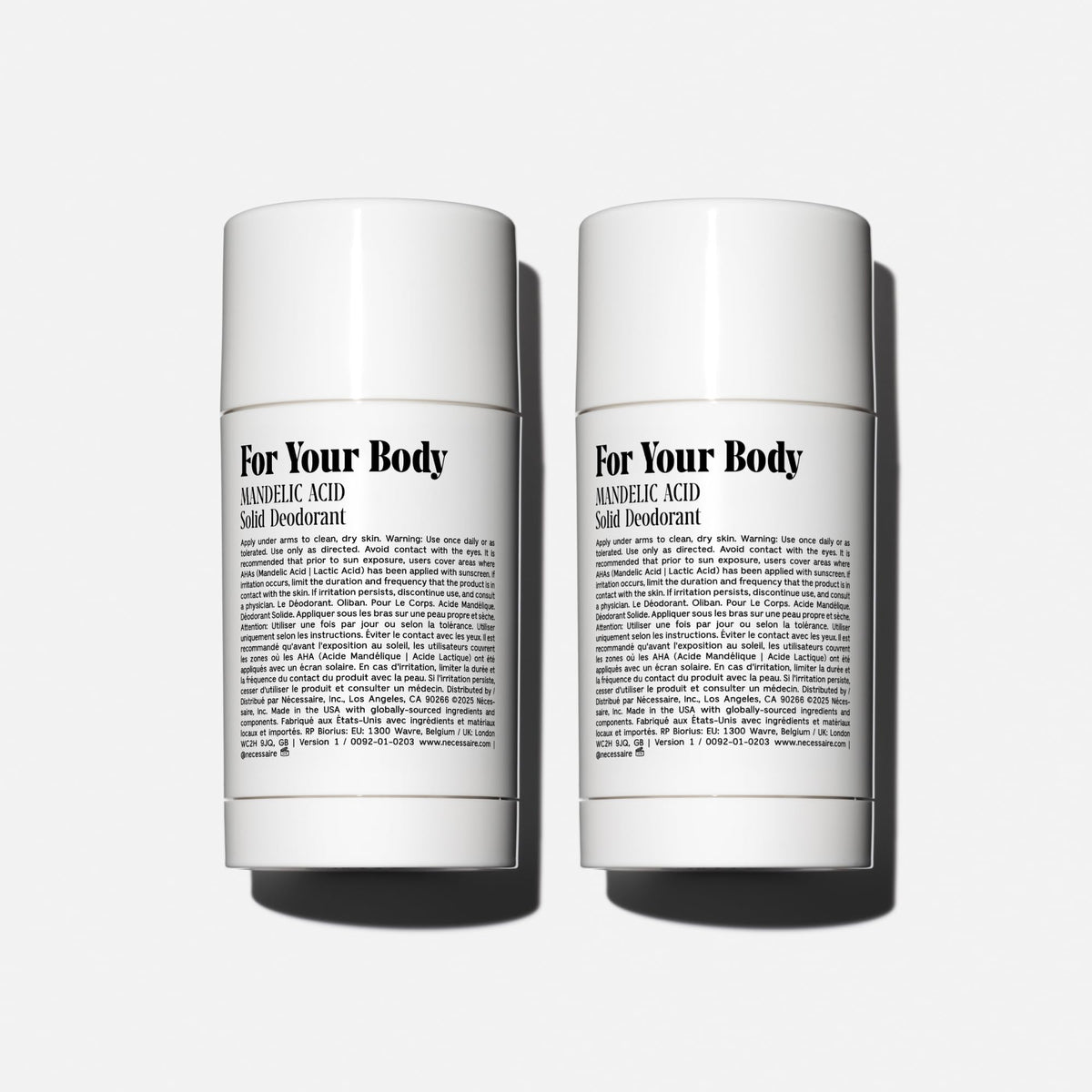 Nécessaire fragrance-free deodorant gel texture ready for smooth application.