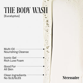 Nécessaire Multi-Oil Shower Gel closeup highlights gentle plant based cleansing.