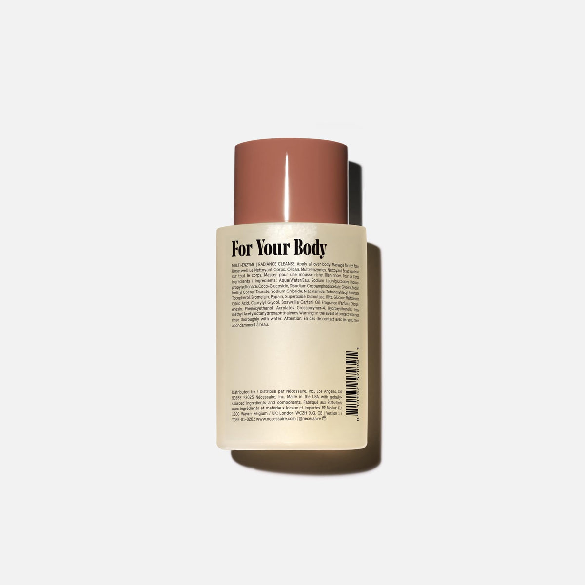 Nécessaire Olibanum body wash creates rich foam for a gentle cleanse.