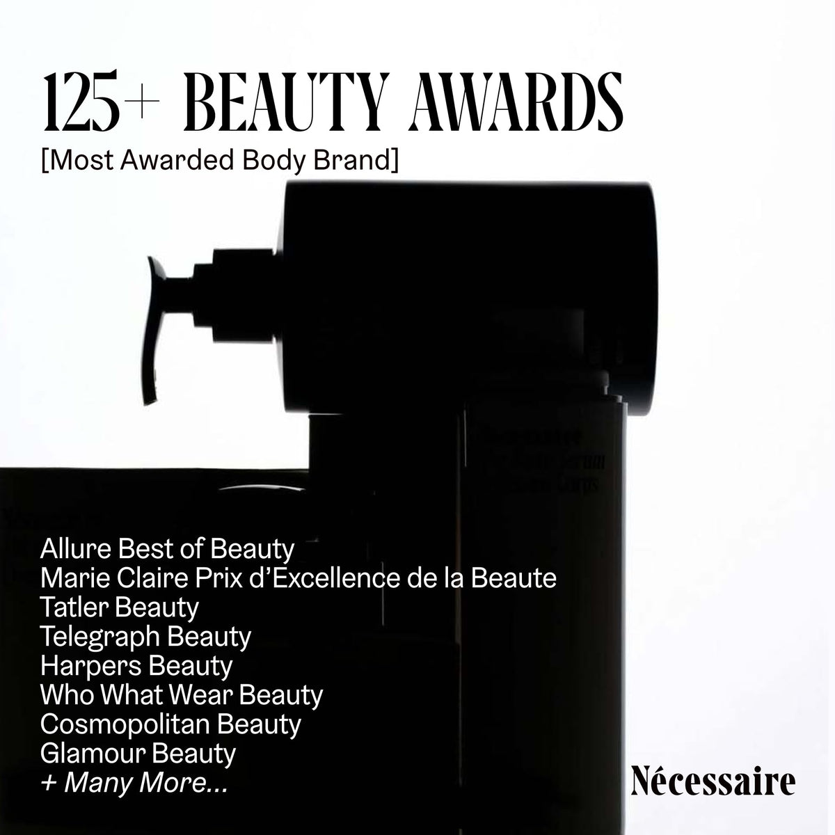 Nécessaire Packaging eco-friendly materials and recycling symbols.