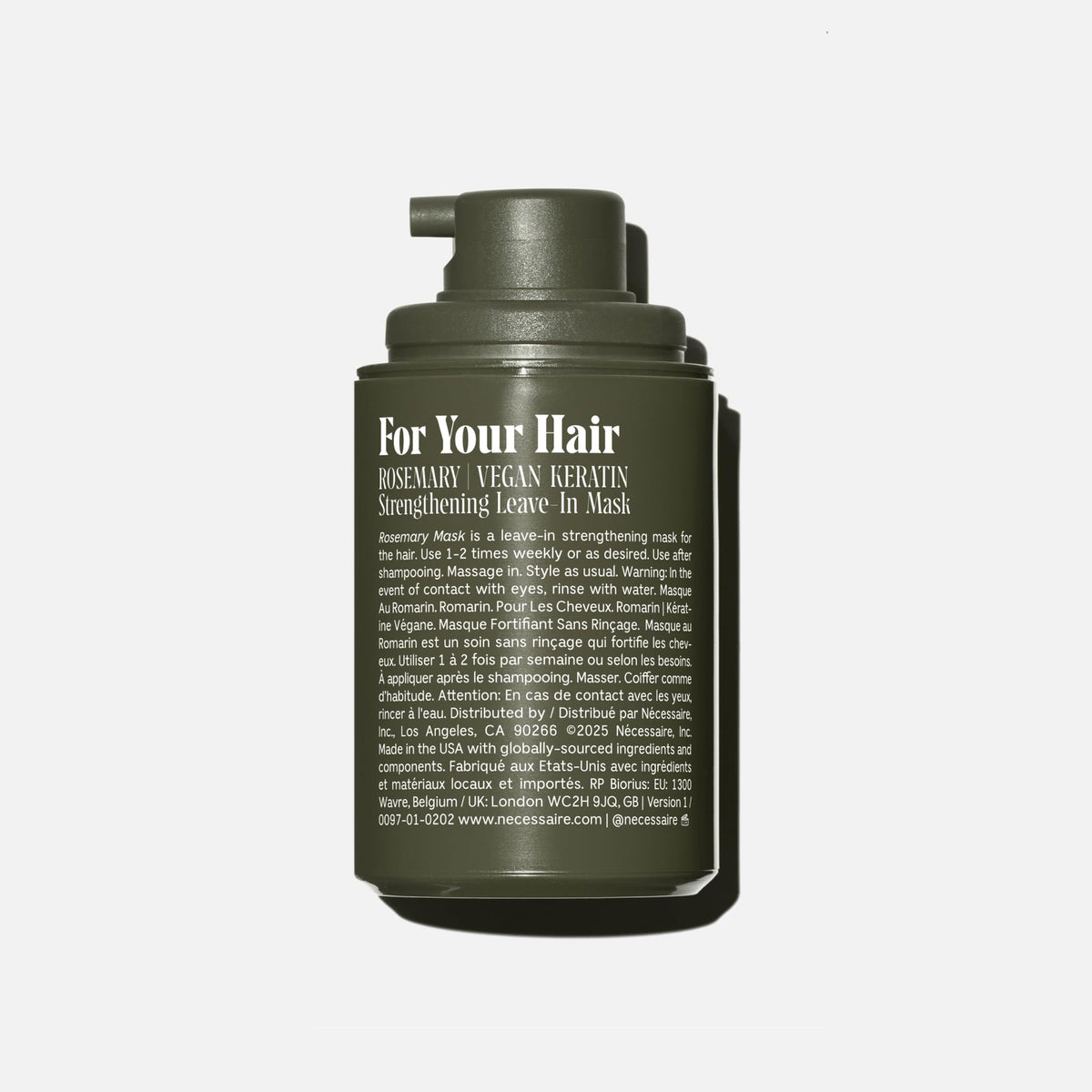 Nécessaire Rosemary Leave-In Mask application demonstrates easy weekly use.