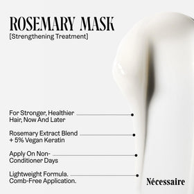 Nécessaire Rosemary Leave-In Mask texture close-up shows creamy formula.