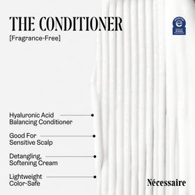 Nécessaire The Conditioner Mini vitamin B3/B5 close-up underscores nourishing vitamins.