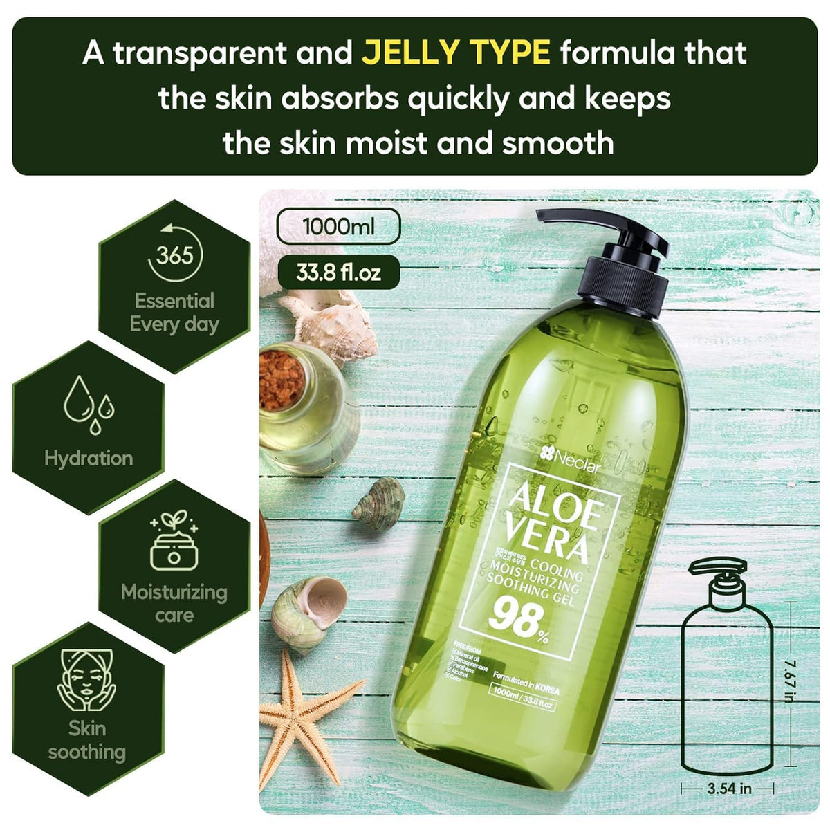 Neclar multi-use moisturizer for face body and hair