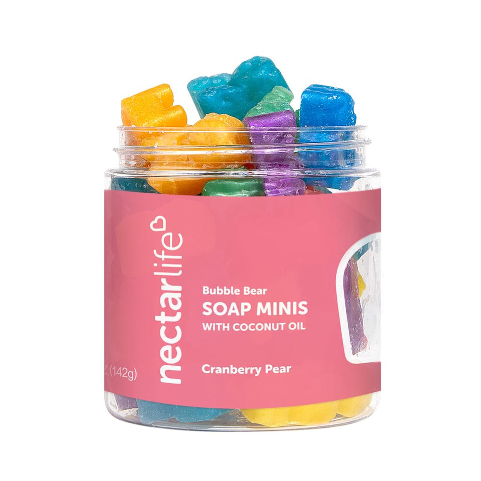 Nectar Bath Treats bear-shaped soap jar for kids with playful cleansing.