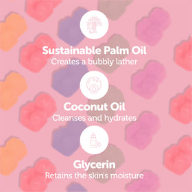 Nectar Bath Treats Cranberry Pear Bellini mini soaps with fruity aroma.