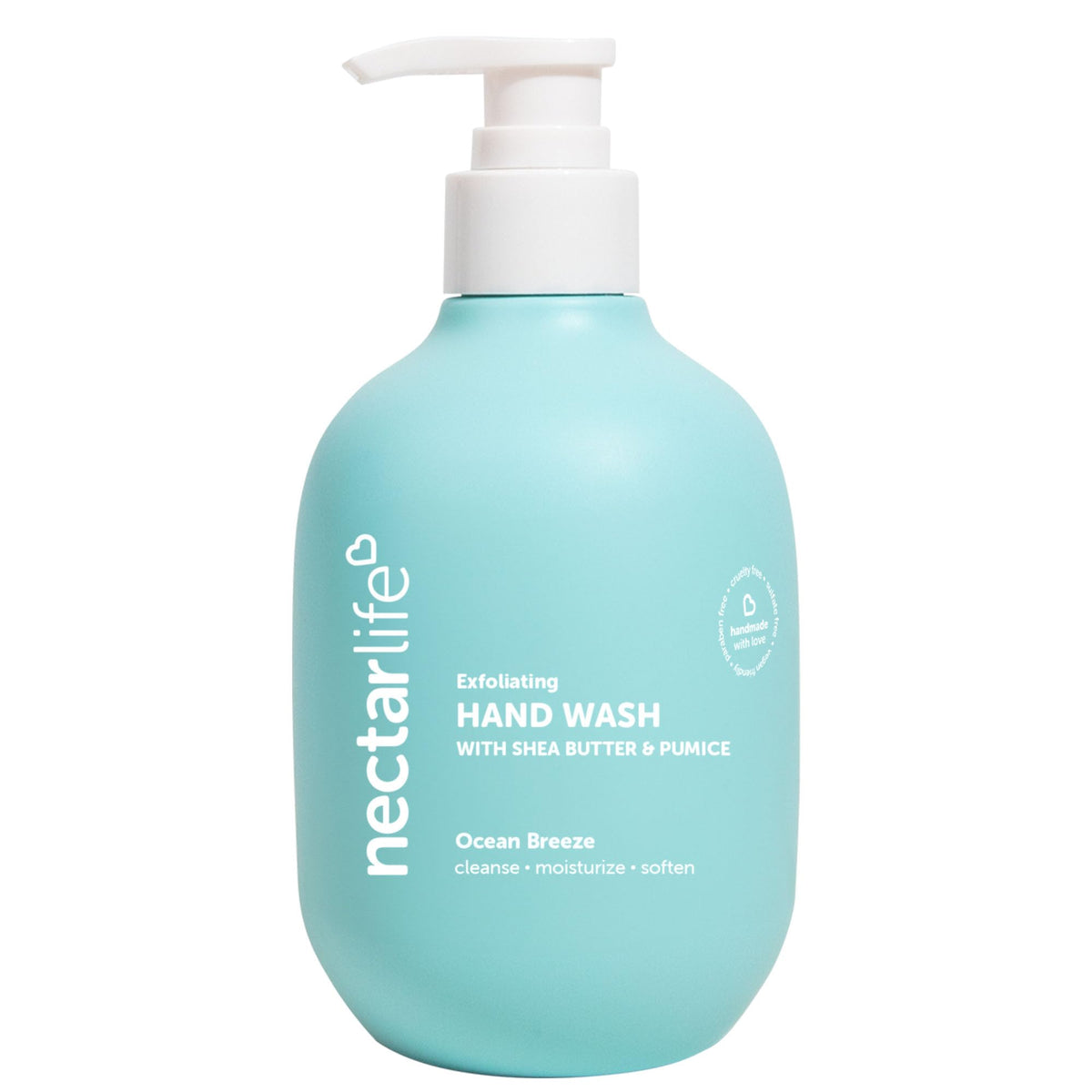Nectar Life Exfoliating Hand Wash bottle front inviting a refreshing cleanse