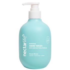 Nectar Life Exfoliating Hand Wash bottle front inviting a refreshing cleanse