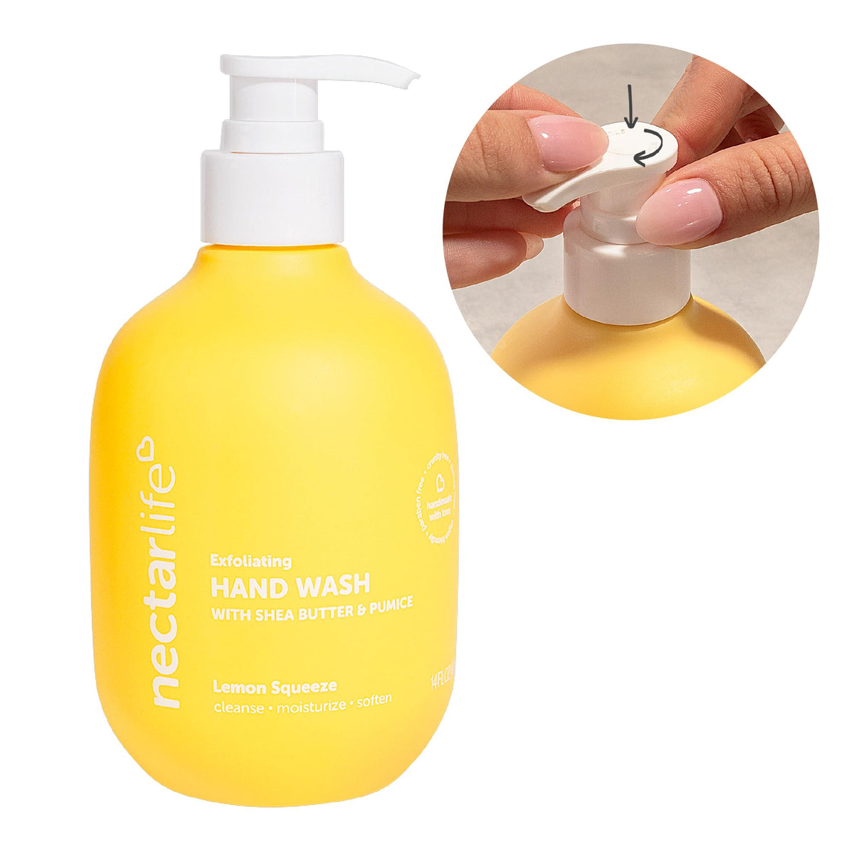 Nectar Life exfoliating wash rinses clean with fragrant finish