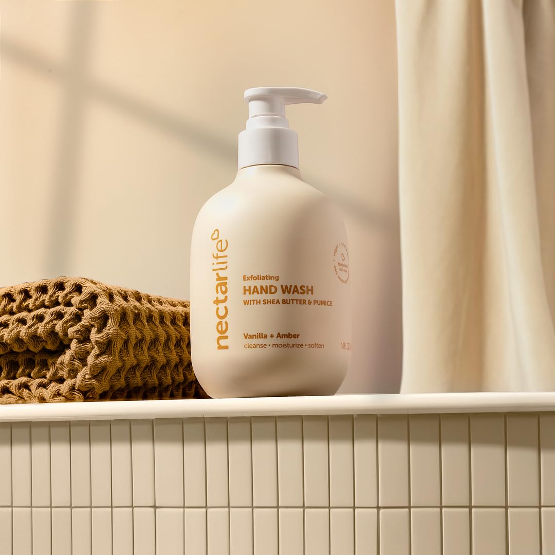 Nectar Life USA handmade hand wash bottle highlighting artisanal quality.