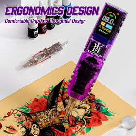 nedpain tattoo machine pen ergonomic grip offers comfortable handling during extended practice
