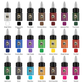 Neebol 21 colors tattoo ink swatches showcase rich pigment options for shading