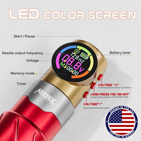Neebol Iron Style 1800mAh battery inside view for long cord-free operation.
