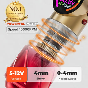 Neebol Iron Style LED display close-up showing battery life and voltage.
