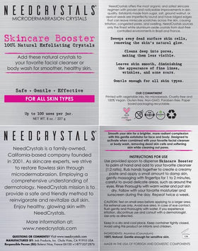 NeedCrystals facial scrub on skin demonstrates spa-quality exfoliation for smoother texture
