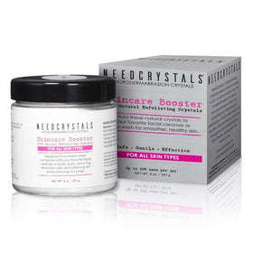 NeedCrystals microdermabrasion crystals close-up texture for even-toned, refreshed skin after use