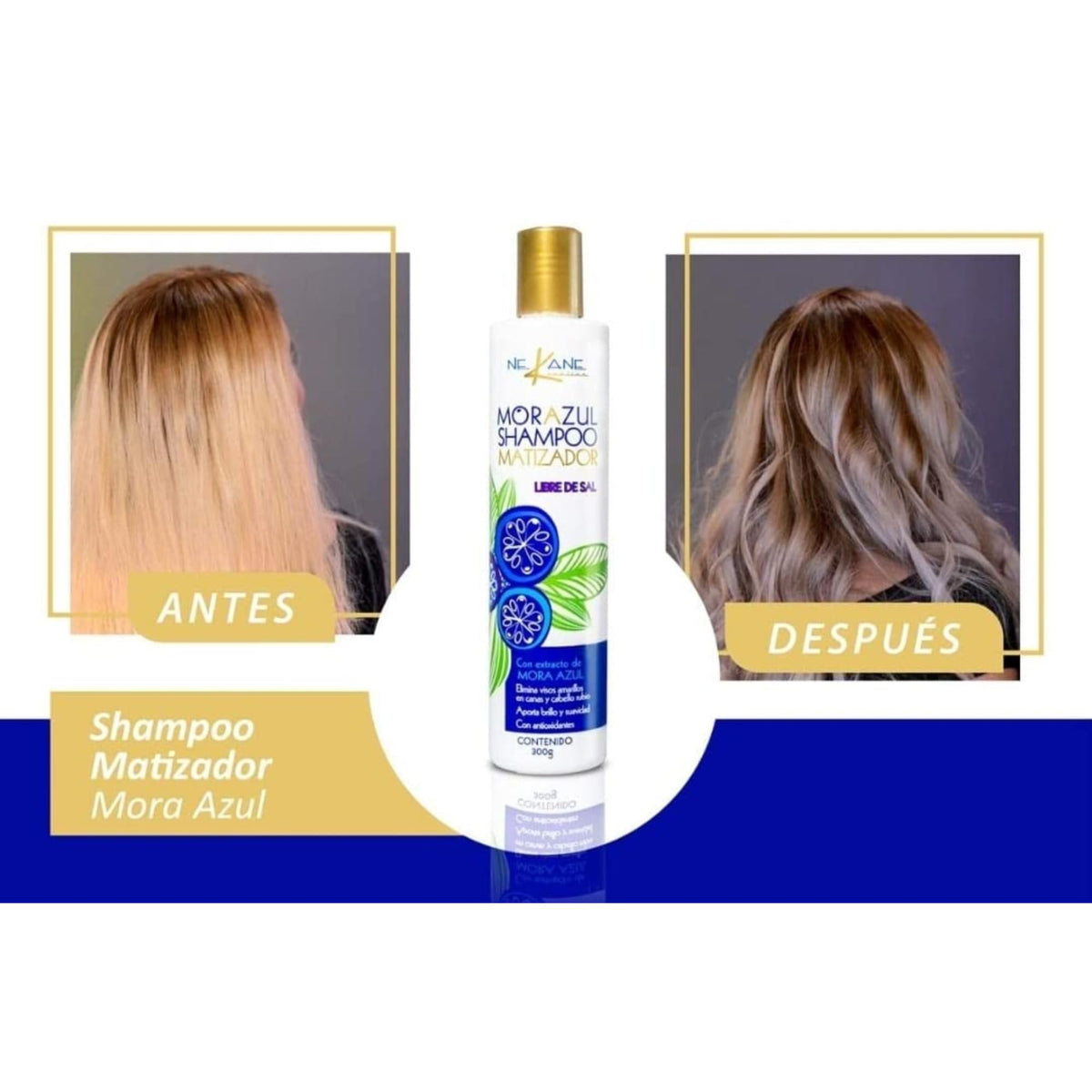 Nekane Mora Azul Toning lather closeup emphasizes conditioning from blueberry extract