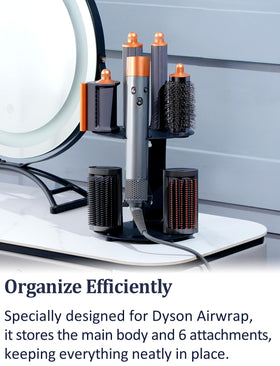 Nekuma Airwrap attachments slot keeps six attachments neatly aligned for quick access.