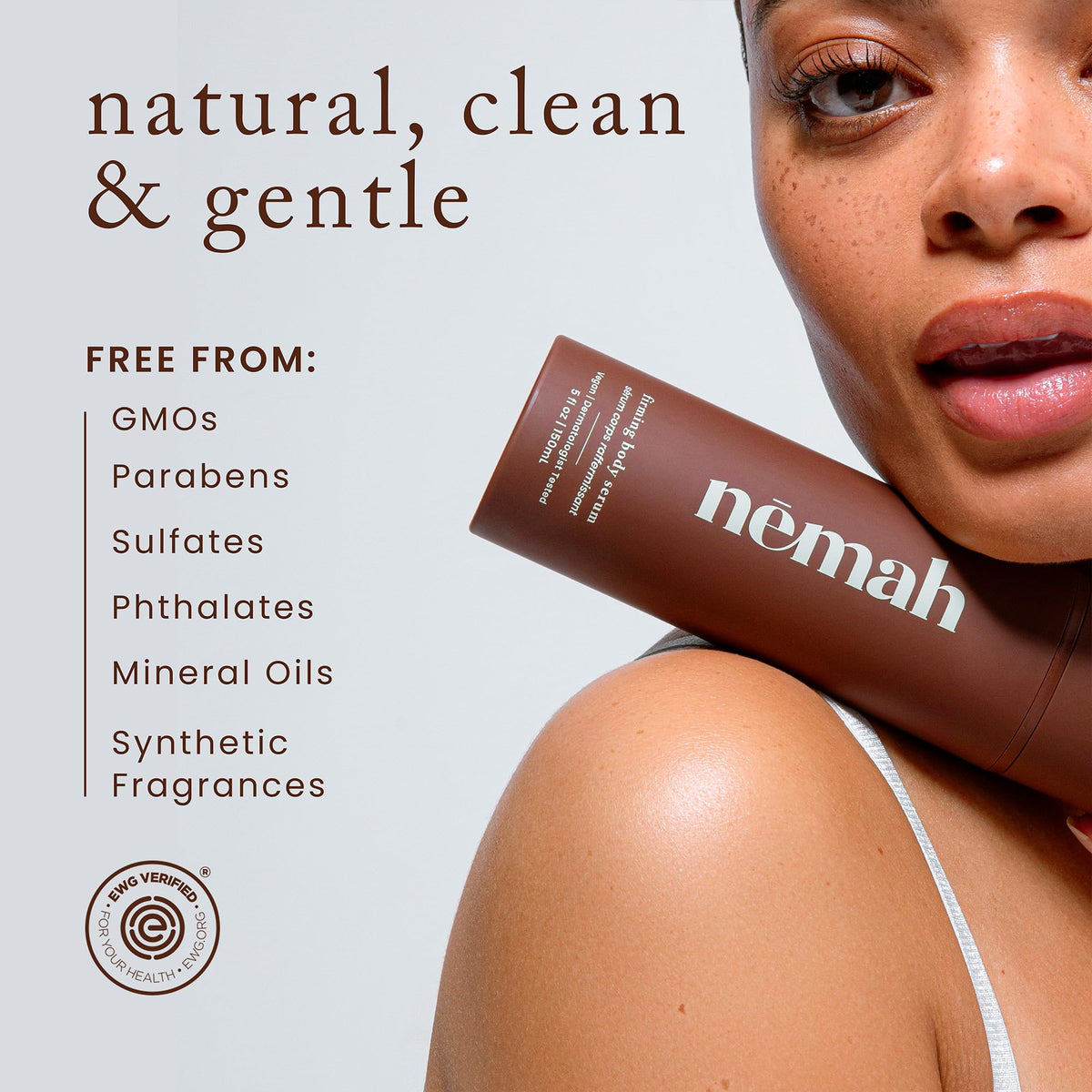 Nemah Firming Body Lotion vegan formula suitable for daily use.