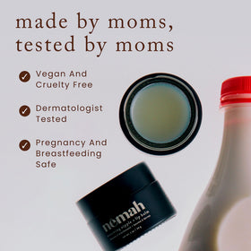 Nemah Nipple Cream travel-friendly 1 oz jar in diaper bag