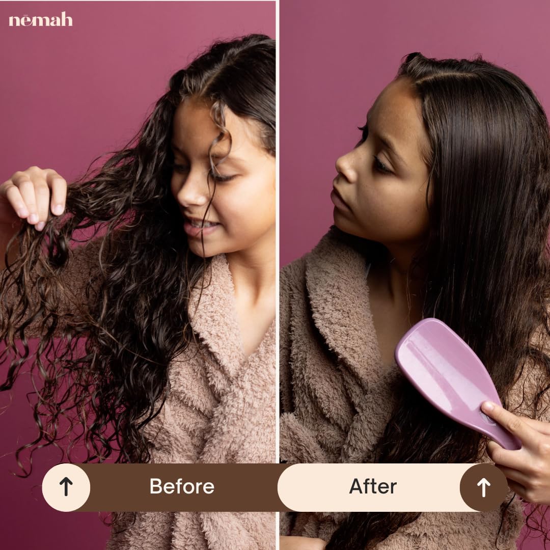 Nemah Rosemary Fresh Finish conveys a clean, light hair scent after brushing.