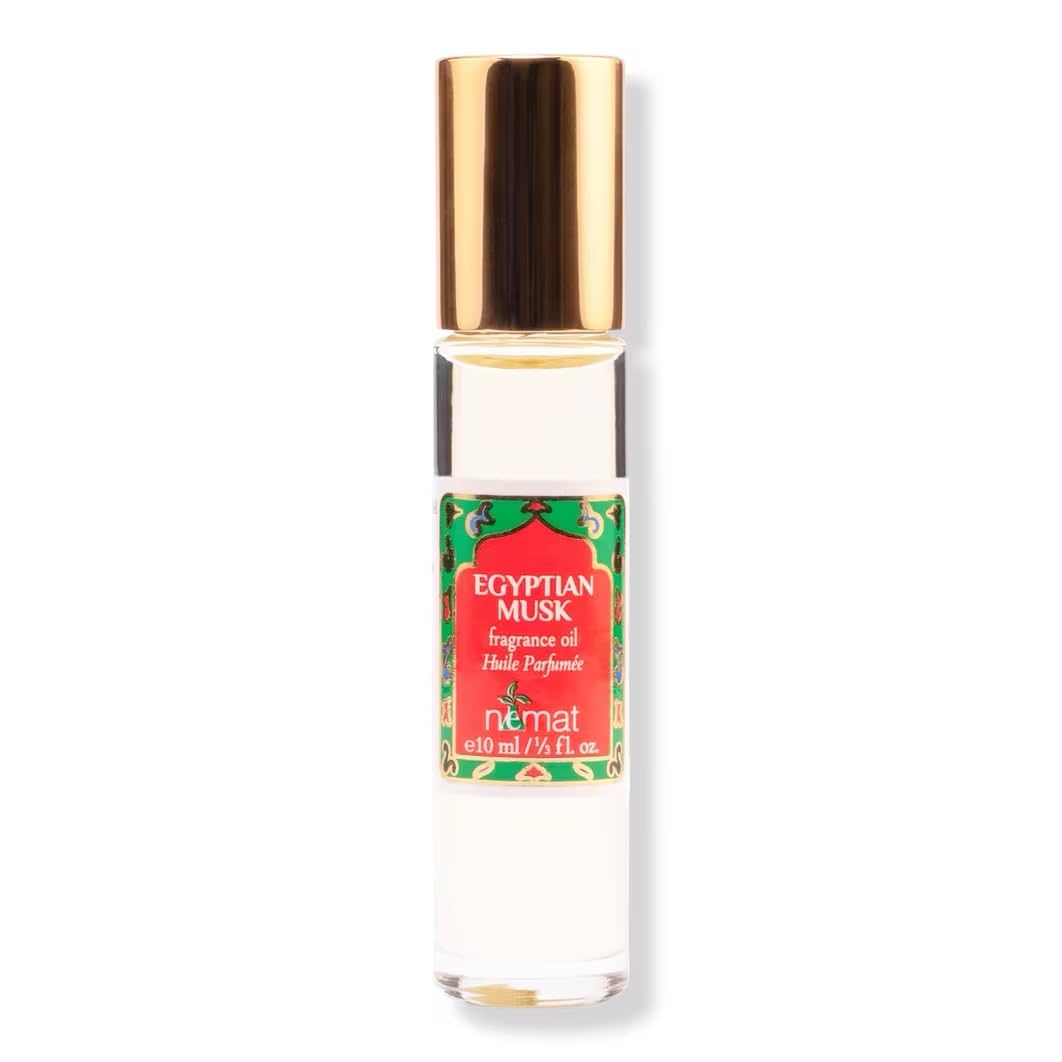 Nemat Egyptian perfume oil bottle, subtle fragrance and skin-softening ritual