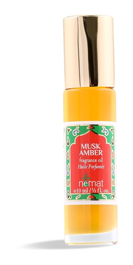 Nemat Musk Amber Perfume Oil 10ml bottle for daily wear with a long-lasting amber-musk scent.