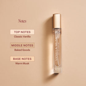 Nemat International Vanilla Musk EDP label closeup emphasizes premium branding and scent identity.