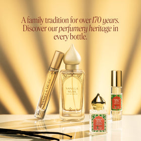 Nemat International Vanilla Musk roll-on in use on skin delivers subtle aroma.