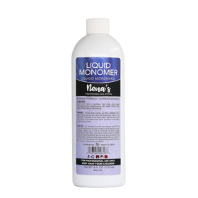 Nena's Professional Liquid Monomer 16oz bottle pour for smooth, even acrylic application.